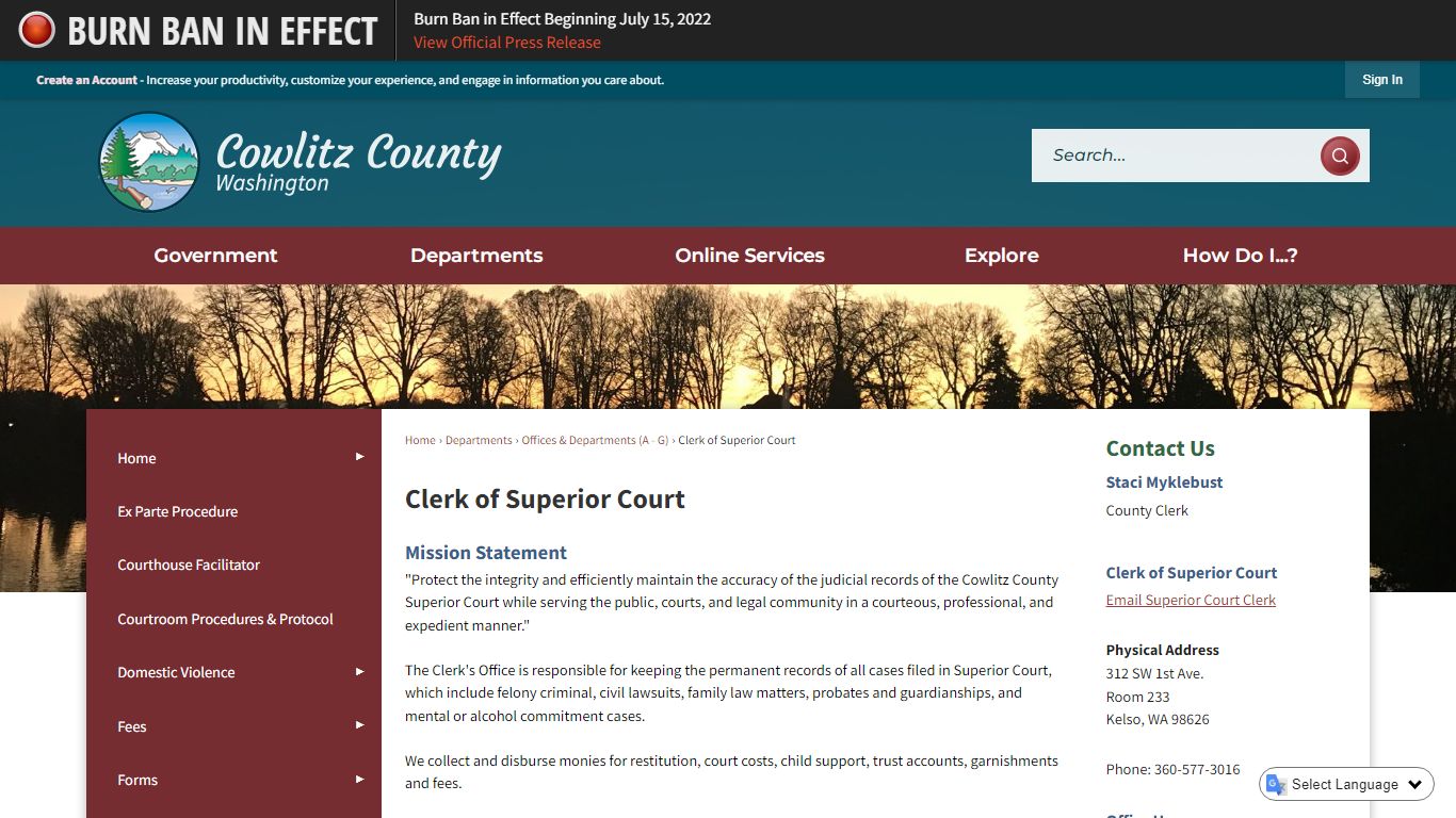 Clerk of Superior Court | Cowlitz County, WA - Official ...