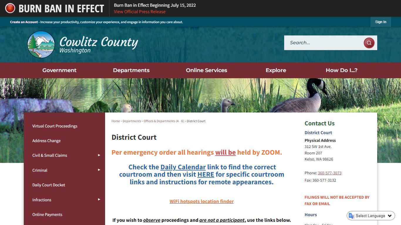 District Court | Cowlitz County, WA - Official Website