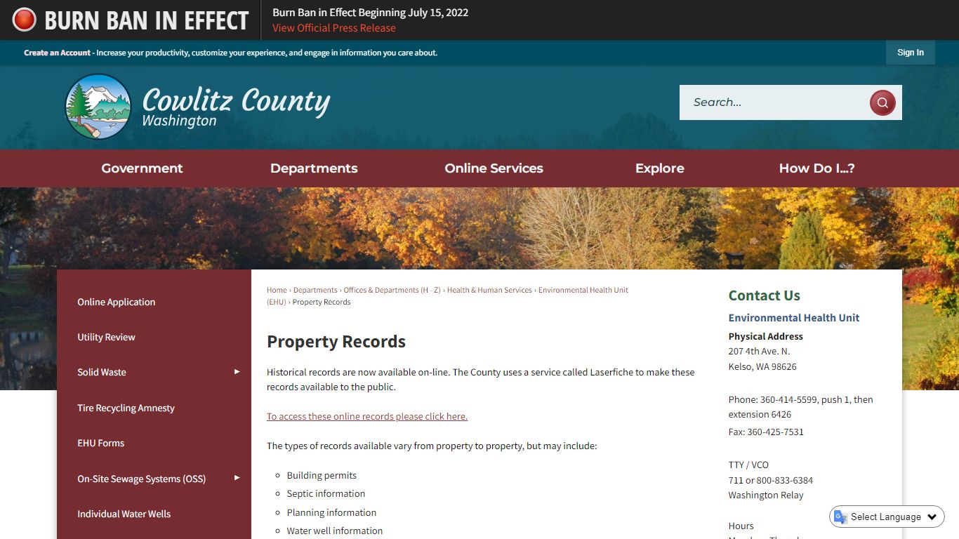 Property Records | Cowlitz County, WA - Official Website